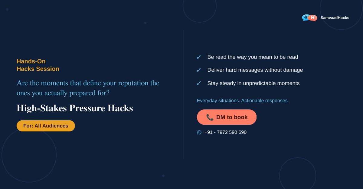 High Stakes Pressure Hacks