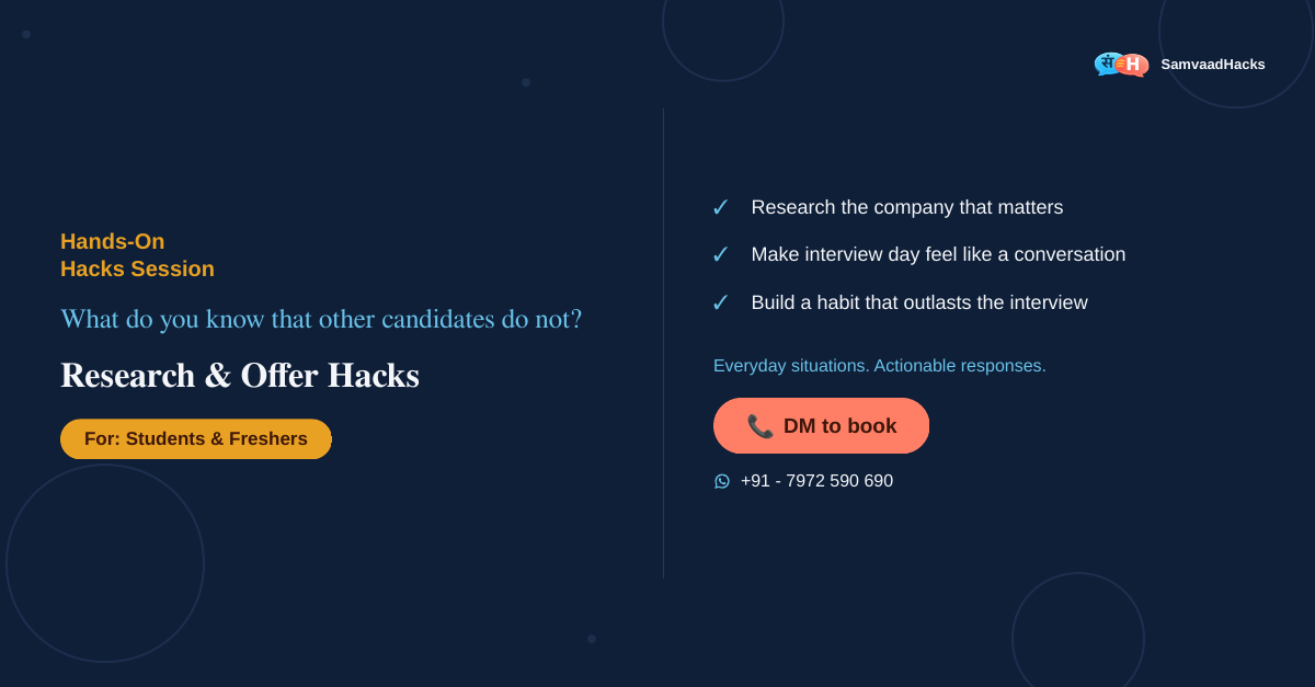 Research Offer Hacks