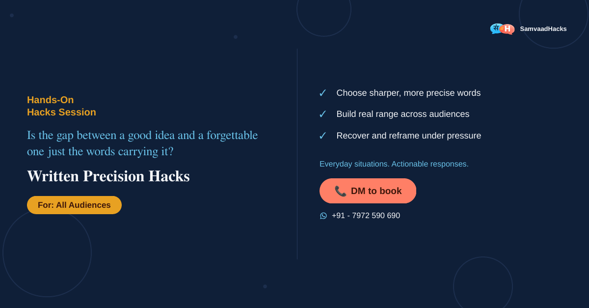 Written Precision Hacks
